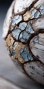 Aged and Cracked Sphere with Peeling Paint Texture, Close-Up View of Weathered Surface Detail Royalty Free Stock Photo