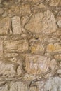 Aged crag Stone wall texture or background Royalty Free Stock Photo