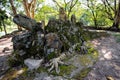 Aged Crocodile Sculpture at Taiping Lake Garden, Malaysia Royalty Free Stock Photo