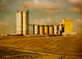 Aged grain silo Royalty Free Stock Photo