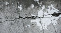 Aged gray concrete texture featuring a large crack Royalty Free Stock Photo