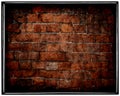 Aged grunge cracked brick wall