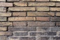 Aged grunge red brick wall texture as background Royalty Free Stock Photo