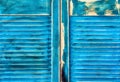 aged grunge weathered blue door wood texture soft Greek background or Ibiza Style, retro design background texture Royalty Free Stock Photo