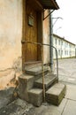 Aged houses in Talsi Royalty Free Stock Photo