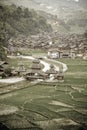 Aged image of Chinese Village on the rice terrace