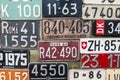 Aged License Plates Royalty Free Stock Photo
