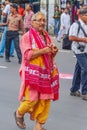 An Aged Man Participate on Iskon Rath Yatra