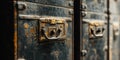 Aged Metal Box with Locks Royalty Free Stock Photo