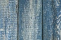 Aged Natural Old Blue Color Obsolete Weathered Wooden Board Background. Grundy Vintage Surface. Royalty Free Stock Photo