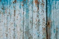 Aged Natural Old Blue Color Obsolete Wooden Board Background. Grungy Vintage Wooden Surface. Painted Obsolete Weathered Royalty Free Stock Photo