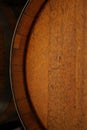 Aged oak barrel surface rich grain pattern and weathered texture today Royalty Free Stock Photo