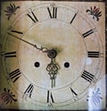Aged worn old clock disc Royalty Free Stock Photo