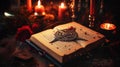 Aged Opened Witch Magical Book Interior