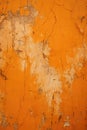 Aged Orange Wall With Peeling Paint