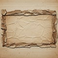 Aged Paper Banner on Corrugated Background Royalty Free Stock Photo