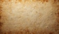 Aged papyrus texture with fibrous surface and irregular brown stains. Rough beige background with visible fiber patterns and Royalty Free Stock Photo