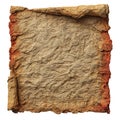 Aged Parchment Scroll With Handwritten Text And Red Edges Keywords: scroll, parchment, paper Royalty Free Stock Photo
