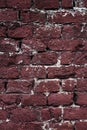 Aged red brick wall texture. Old textured grunge wall surface background pattern of masonry Royalty Free Stock Photo