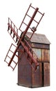 Aged Retro  Wild Mill  Made From Rusted  Iron Isolated