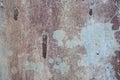 Aged rusted scratched surface brown blue painted metal texture background