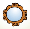 Framed mirror. Vector drawing icon