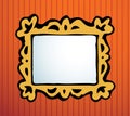 Framed mirror. Vector drawing icon