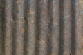 Rusty metal roofing sheet background texture, old rustic roof surface backdrop for photography Royalty Free Stock Photo