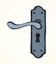 Door knob. Vector drawing