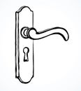 Door knob. Vector drawing