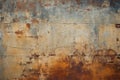 Aged Rusty patchwork vintage wall. Generate Ai