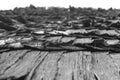 Aged shake roof from Romania (Maramures region) Royalty Free Stock Photo