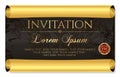 Invitation design. Medieval old vintage scroll parchment paper. Charter Royalty Free Stock Photo