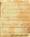 Aged sheet music Royalty Free Stock Photo