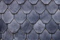 Aged Slate Roof Tiles Close-up