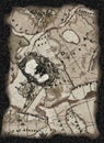 Aged treasure map