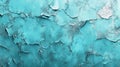 Aged turquoise painted wall with cracked peeling texture Royalty Free Stock Photo