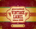 Aged vintage label