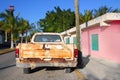 Aged vintage weathered truck in mexico