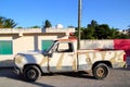 Aged vintage weathered truck in mexico