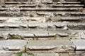 Aged weathered ancient roman stairs