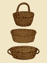 Vector picture of wickerwork basket