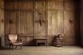 Aged wood paneling adding character to a space