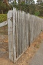 An aged wooden paling fence Royalty Free Stock Photo