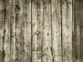 Aged wooden surface with impressive texture and traces of external influence, knots, nails, cracks, tracks of bark beetles