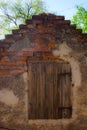 Aged wooden window