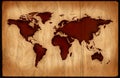 Aged World Map Royalty Free Stock Photo