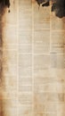 Aged and Worn Textual Columns on a Page of a Book Royalty Free Stock Photo
