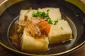 Agedashi Tofu Deep fried beancurd with soya bonito sauce