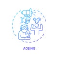 Ageing concept icon Royalty Free Stock Photo